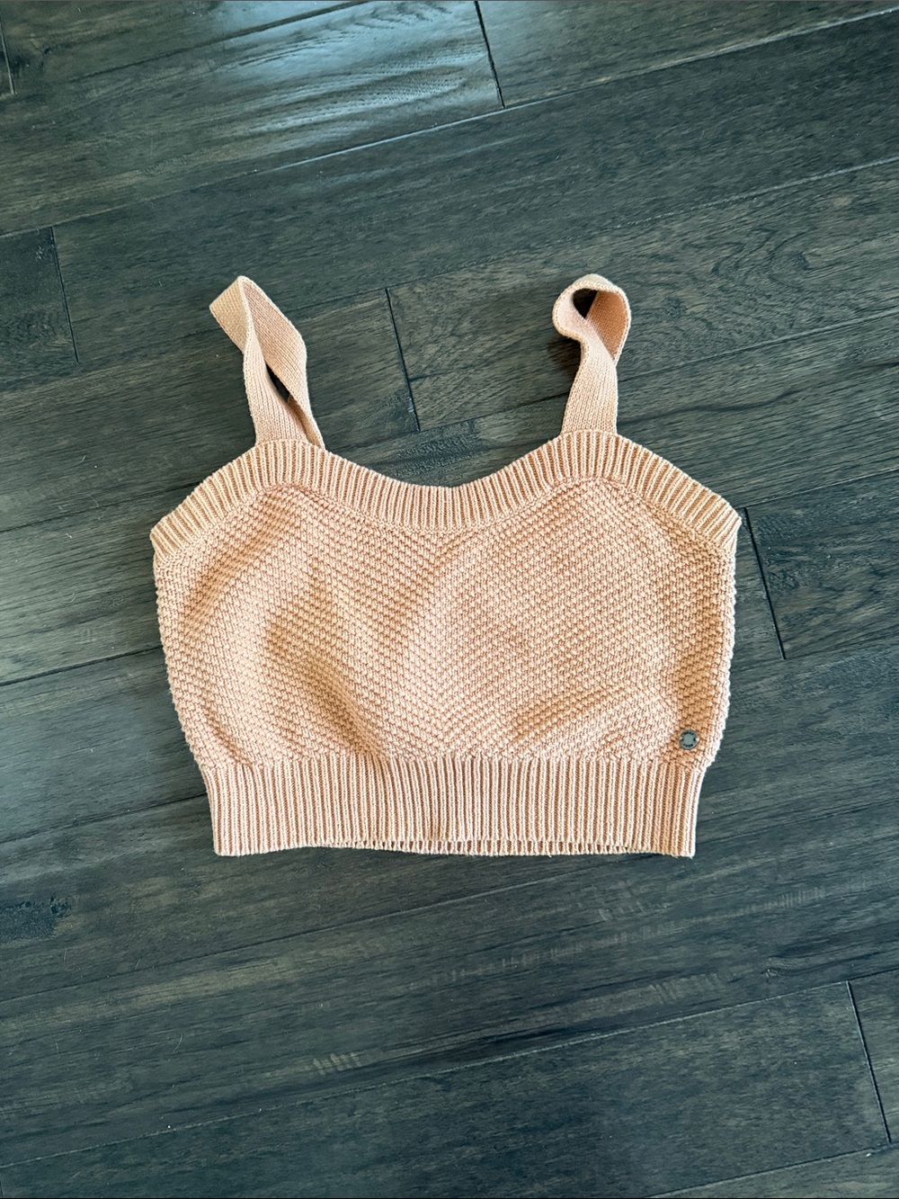 Roxy Peach Knit Cropped Camisole